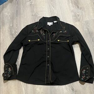 Panhandle Vintage 70s Western Embroidered Shirt
